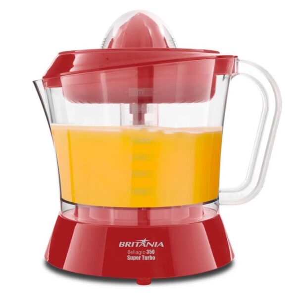 Espremedor de Frutas Britânia Bellagio 350 Turbo Vermelho - Imagem 3