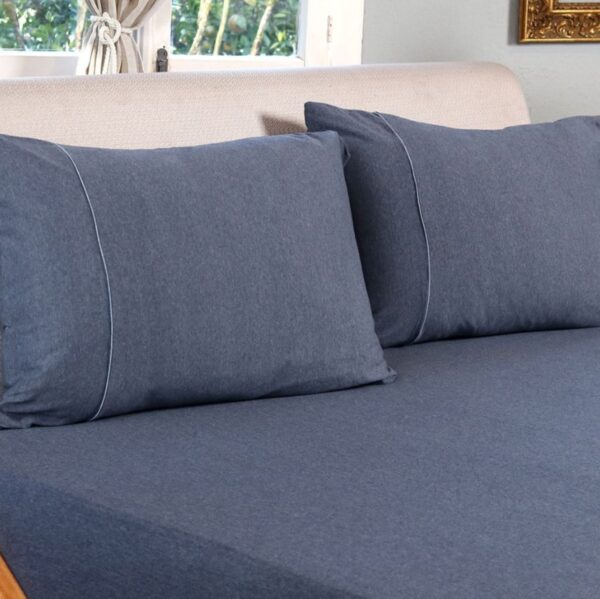 Jogo De Cama King Malha Mescla Urban Confort Casa 3 Pçs - Imagem 2